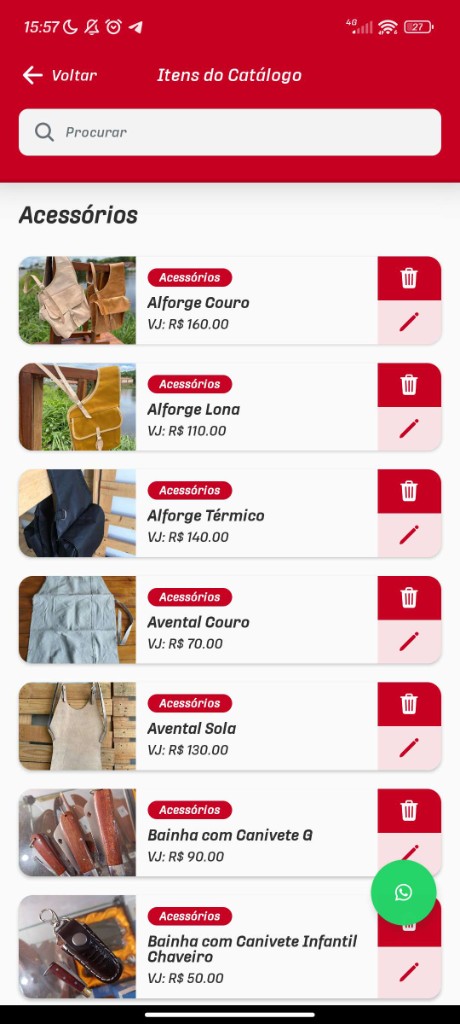 Preview do SD-arreios - App mobile para gerenciamento de empresa agropecuária
